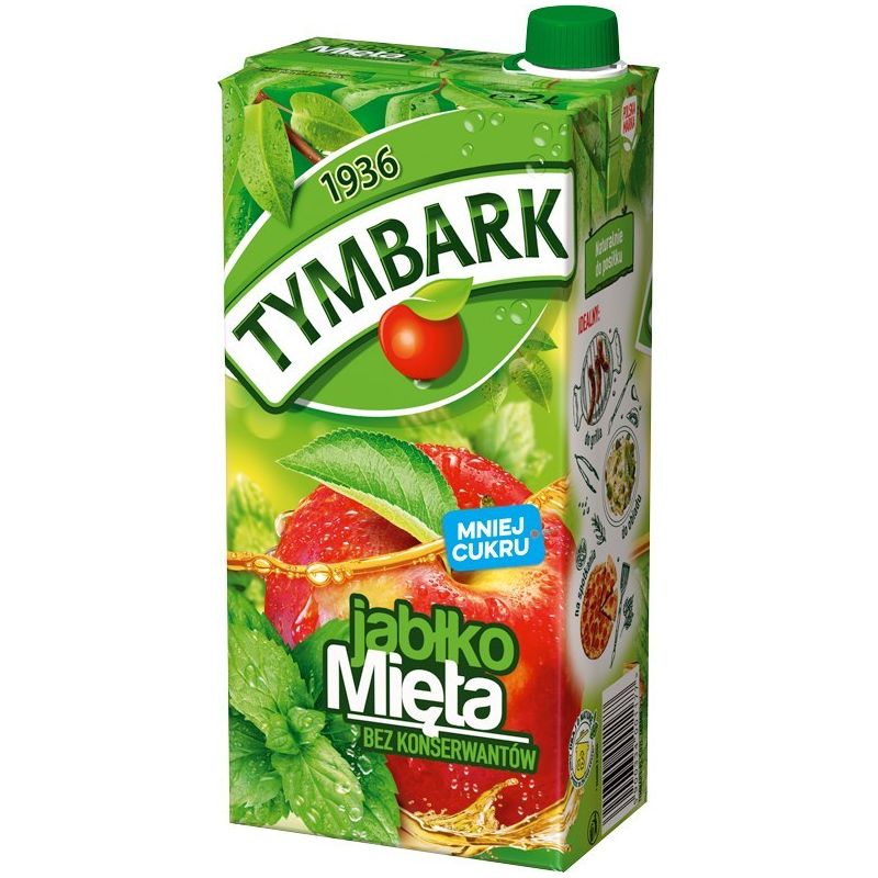 Bebida TYMBARK con sabor de manzana. menta 2L / carton