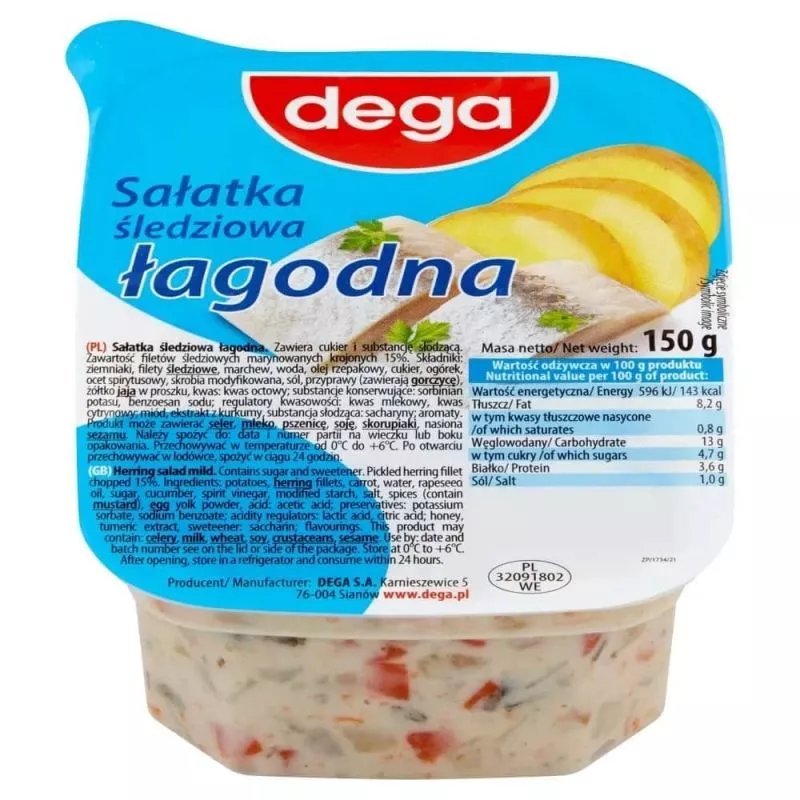 Ensalada de arenque layt 150gr DEGA