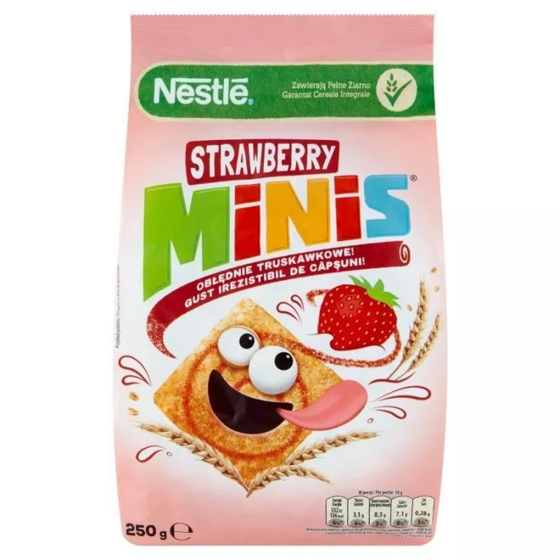 Copos con sabor de frambuesa mini 250g NESTLE