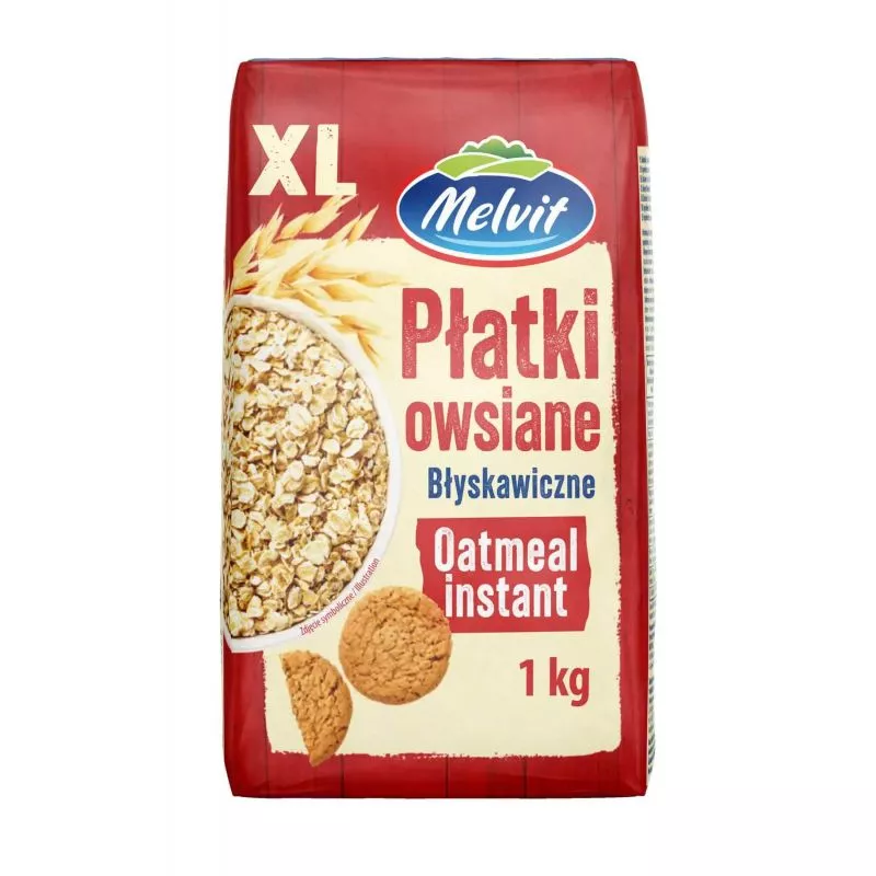 Blyskawiczne platki owsiane XL w papierze 1kg MELVIT