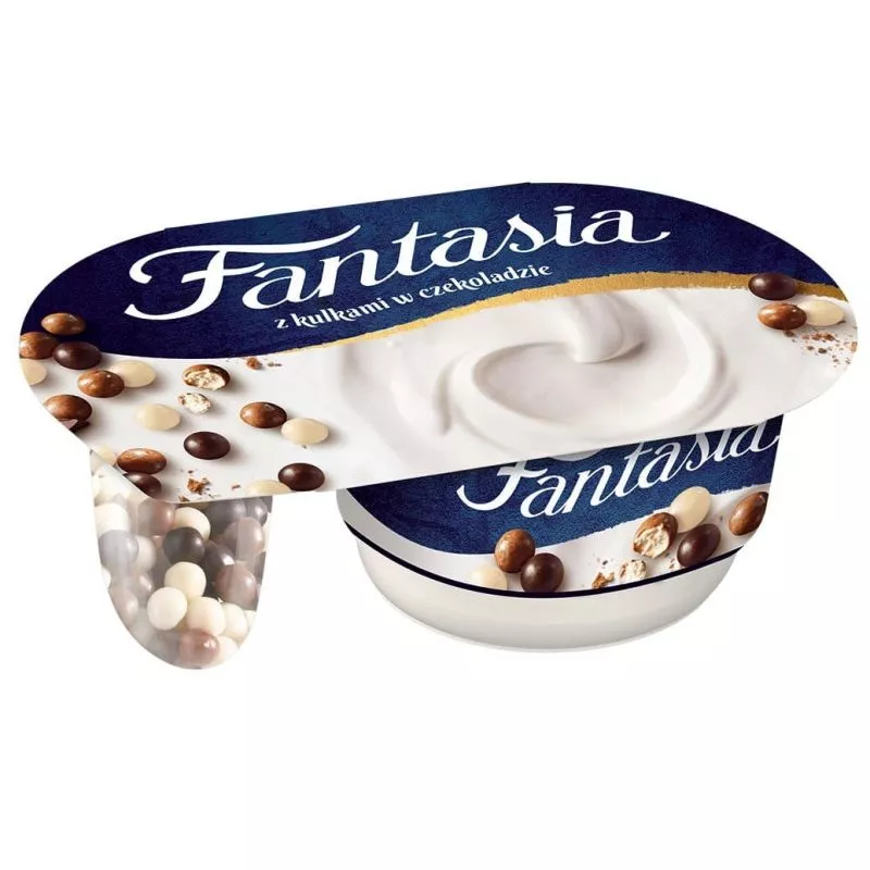 Jogurt FANTASIA kulki w czekoladzie 100g DANONE