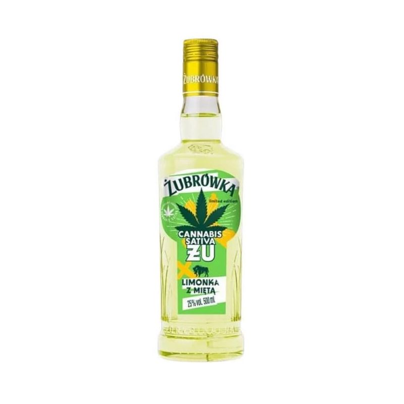 Vodka ZUBROWKA ZU con sabor lima con menta 25%alc 700ml