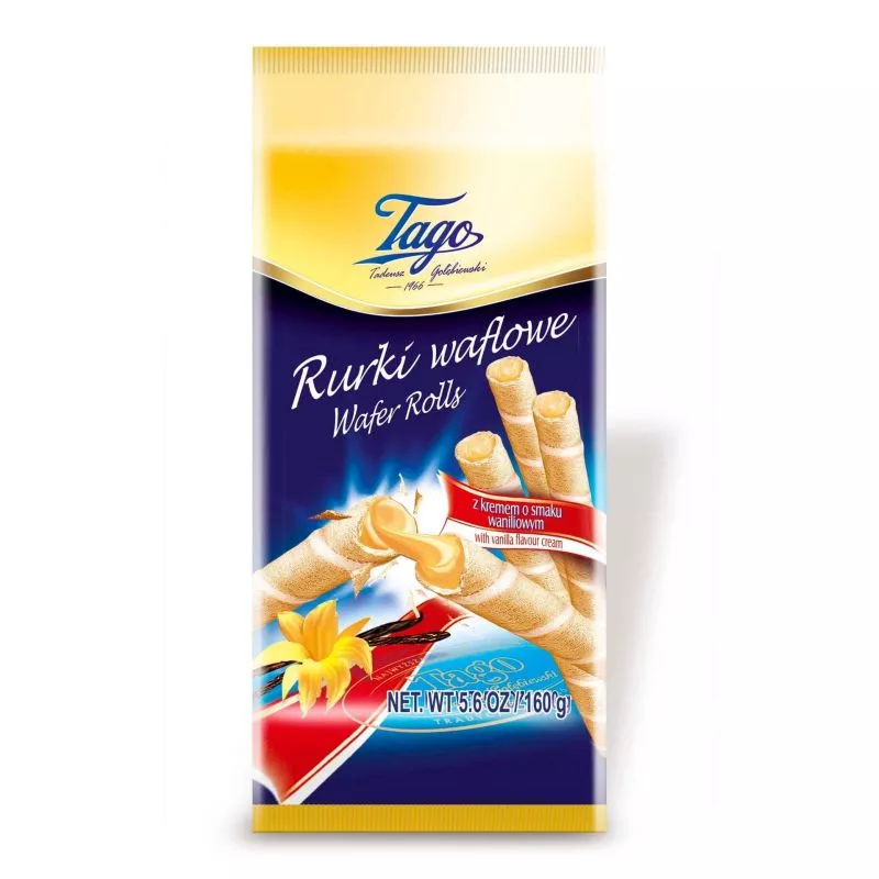 Rollos de barquillas con crema de vanilla 260g TAGO