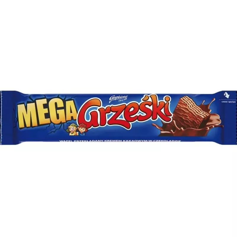 Barquillos MEGA GRZESKI bañado con chocolate de postre 48gr