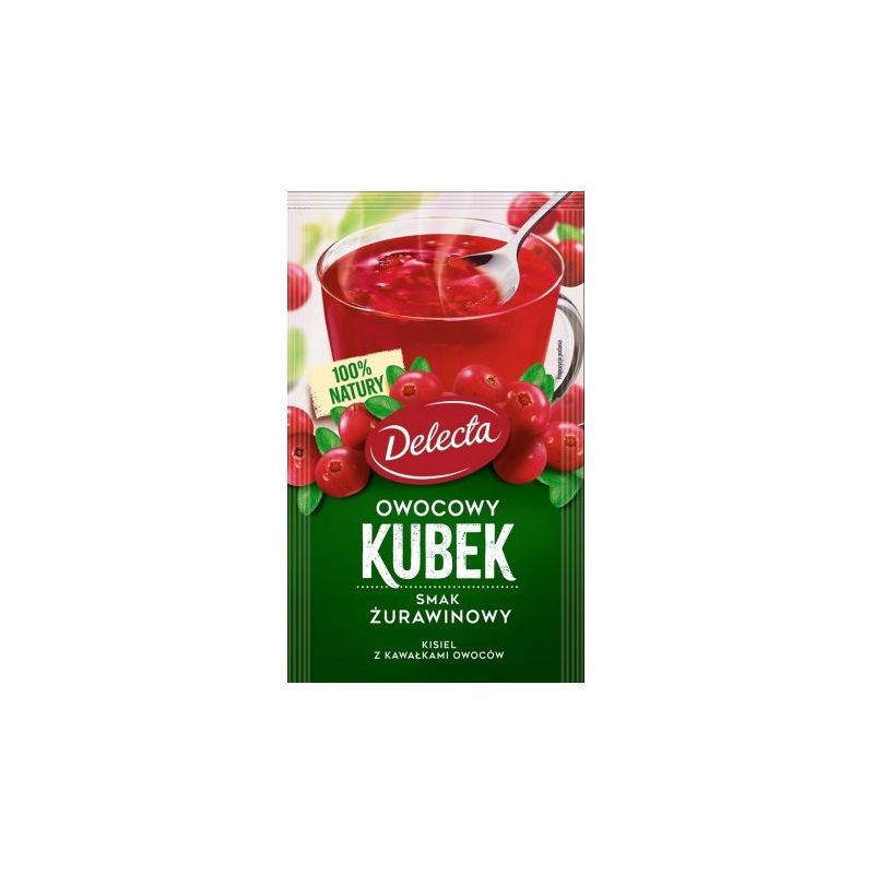 Kisiel OWOCOWY KUBEK sabor de arandano rojo 30g DELECTA