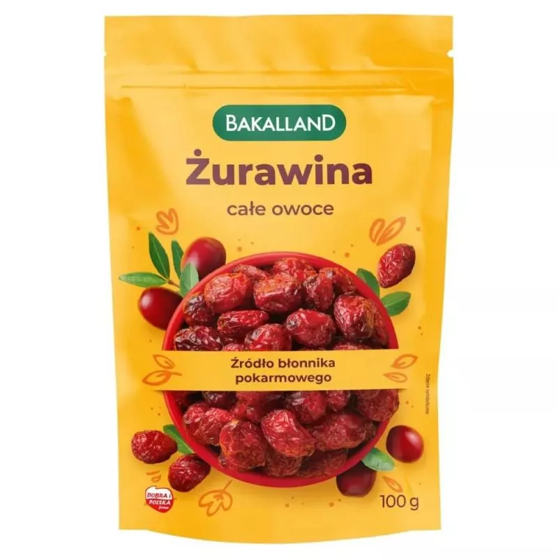 Zurawina cale owoce 100gr BAKALLAND