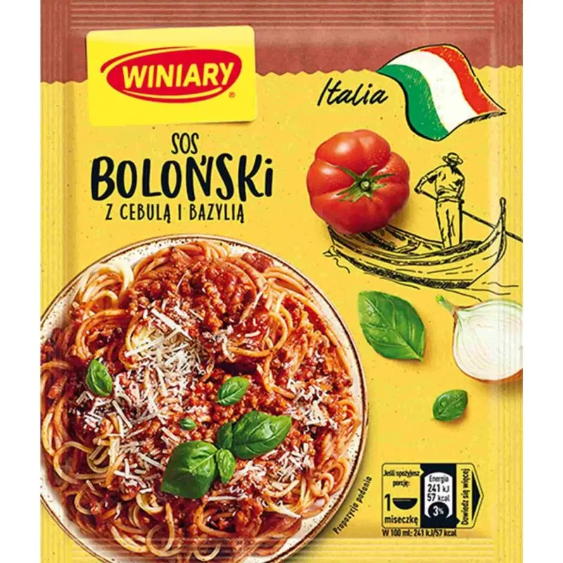 Salsa para espaguetis italiano BOLOGNESE 46g WINIARY