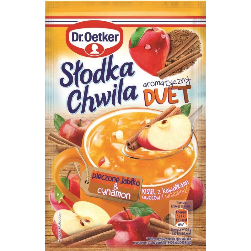 Kisiel z kawalkami owocow pieczone jablko 31.5g Dr.Oetker