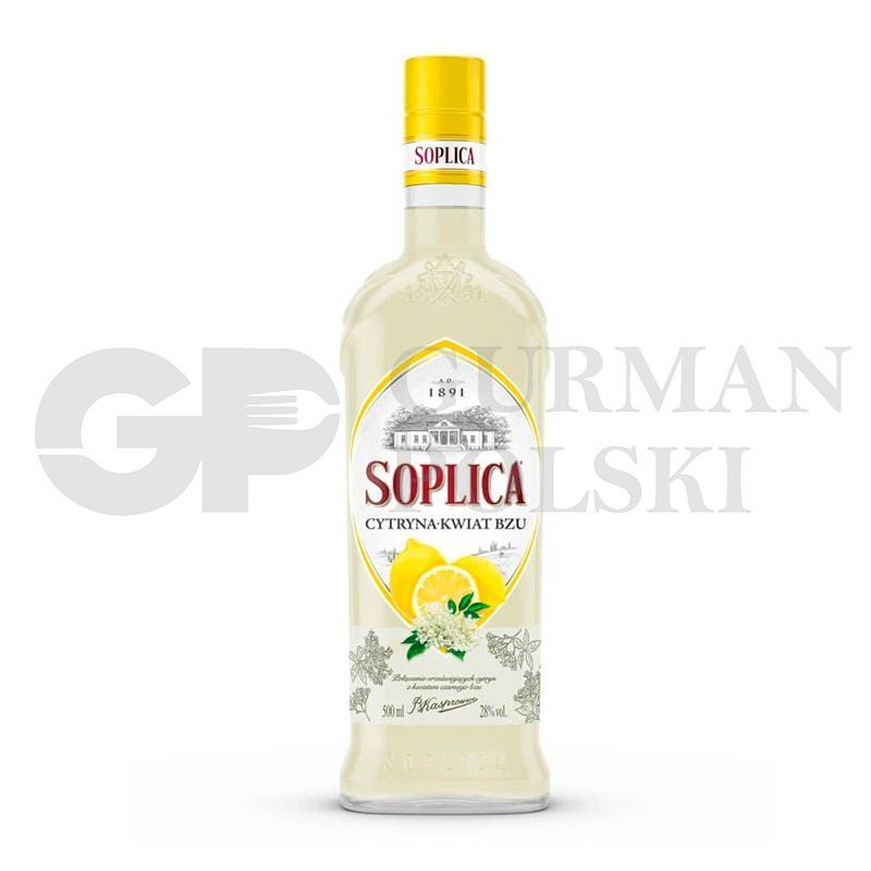 Vodka SOPLICA con sabor de limon con flor lila 500ml 30%alc