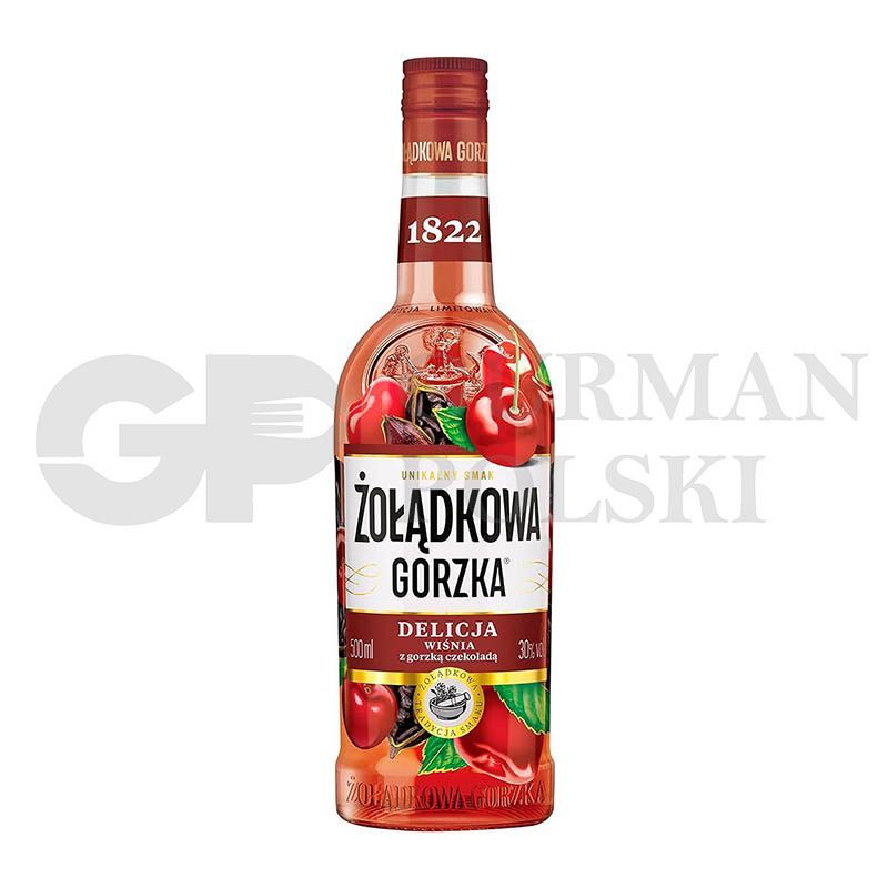 Vodka ZOLADKOWA GORZKA guinda con chocolate negro 30%alc 500ml