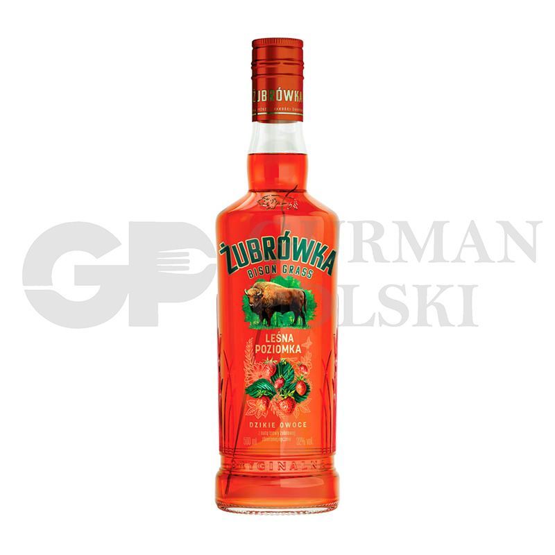 Vodka ZUBROWKA con sabor de fresa salvaje 0.5L 32%alk