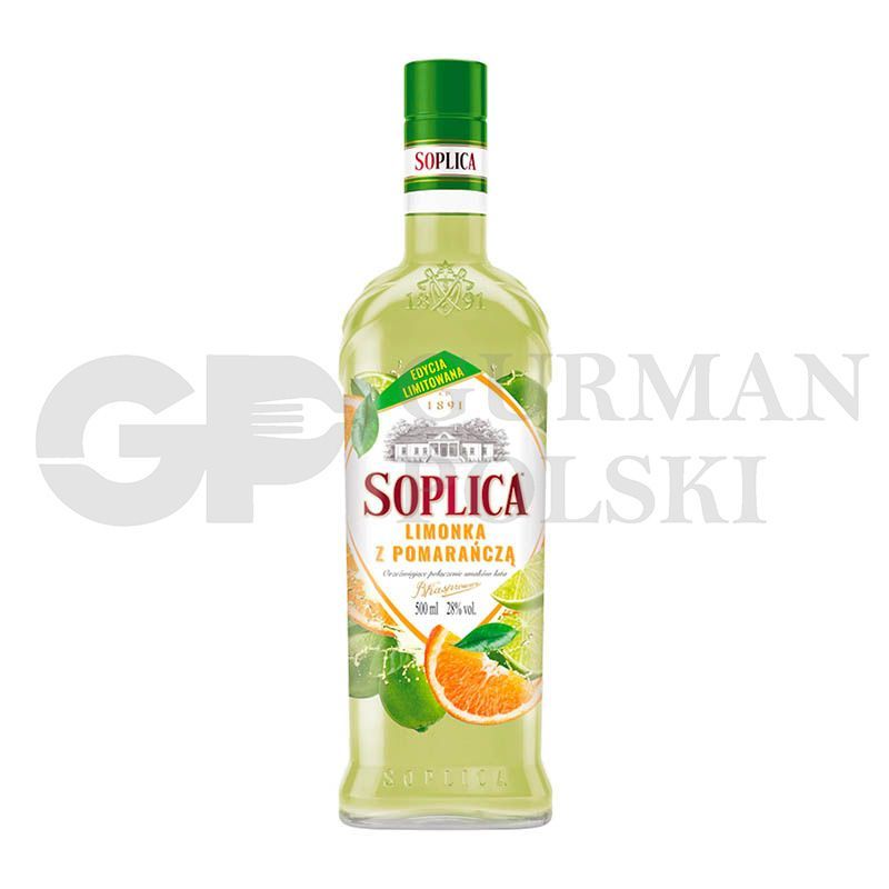 Vodca SOPLICA sabor limon con naranja 28%vol 500ml