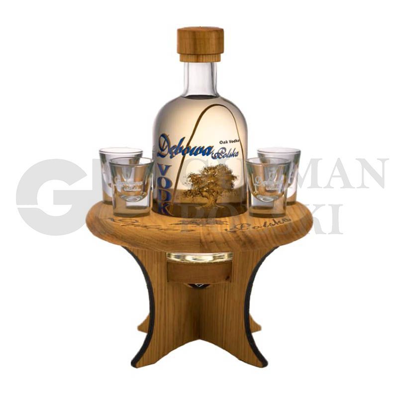 Vodka DEBOWA POLSKA 0.7L 40%alc con mesa de roble