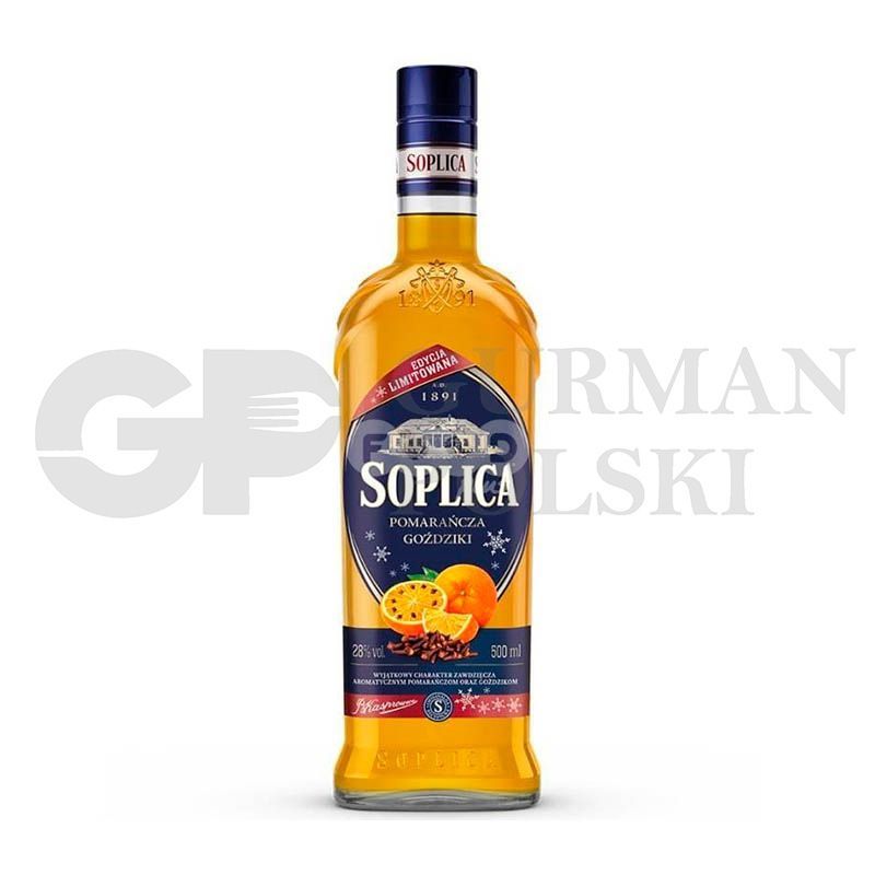 Vodka SOPLICA con sabor de naranja y clavo 28% 500ml