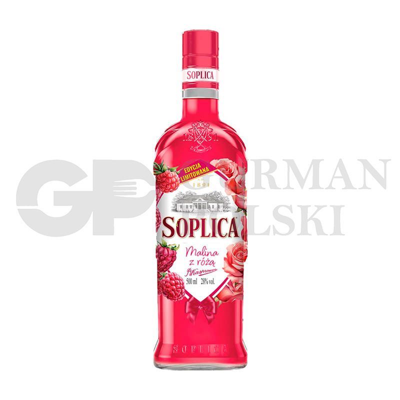 Vodka SOPLICA sabor de frambuesa con rosa 28%alc 500ml