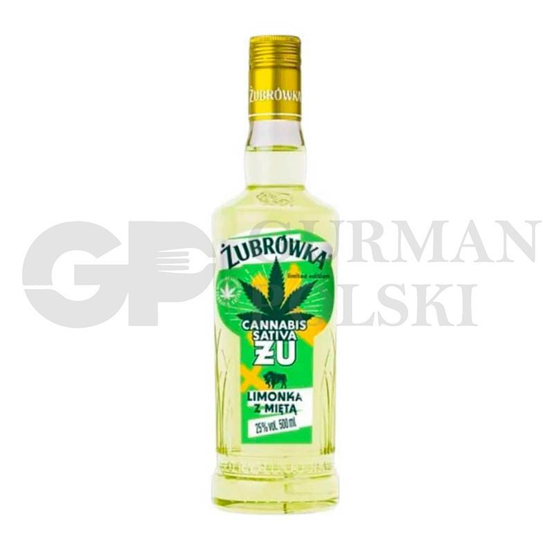 Vodka ZUBROWKA ZU con sabor lima con menta 25%alc 700ml