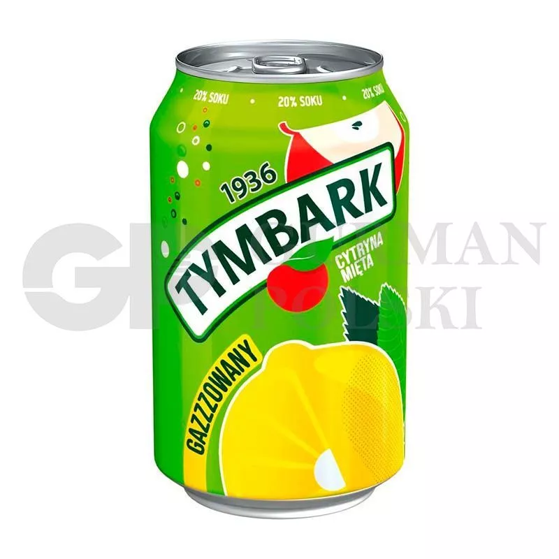 Refresco con gas con cabor limon menta 330ml TYMBARK