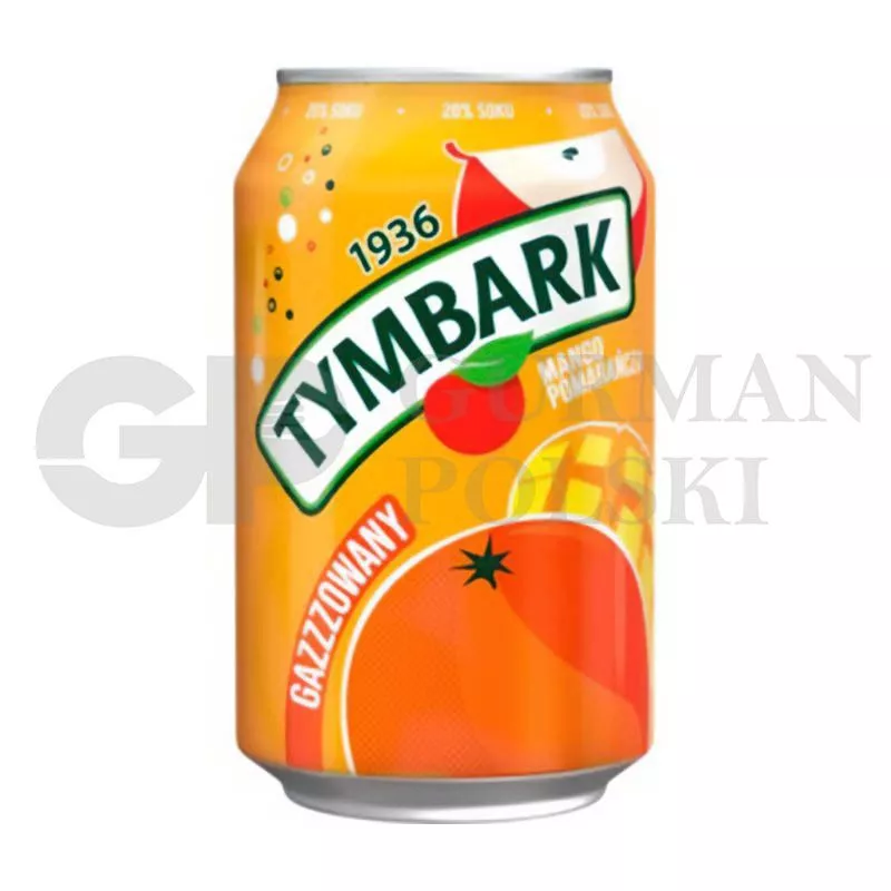 Refresco con gaz con sabor mango con naranja 330ml TYMBARK