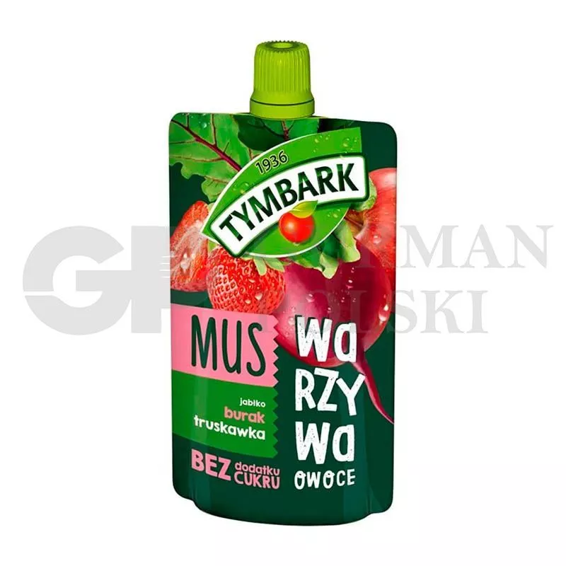 Mus de fresa con remolacha 100% 100gr TYMBARK