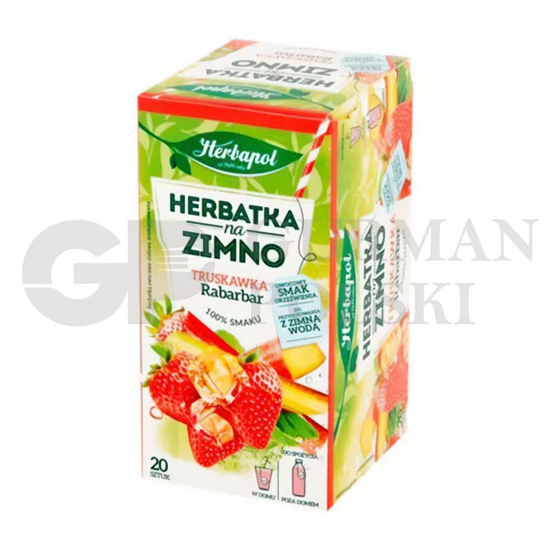 Te NA ZIMNO con sabor de fresa i ruibarbo 1.8g x20u x10 HERBAPOL