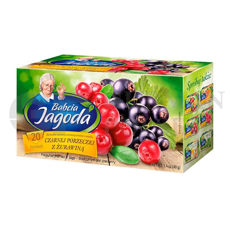 Te con sabor de casis y arandano 20x1.4g BABCIA JAGODA