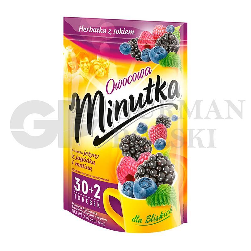 Te sabor moras frambuesa y arandano negro 56g MINUTKA