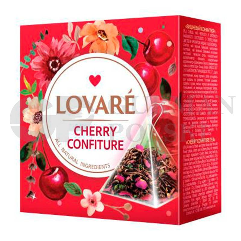 Te negro con verde CHERRY CONFITURE con guinda seco 2g x15 LOVARE