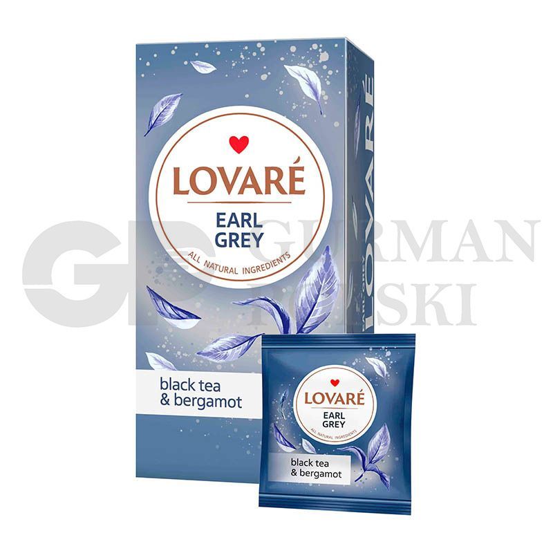 Te negro EARL GREY con aroma de bergamot 2g x24 LOVARE