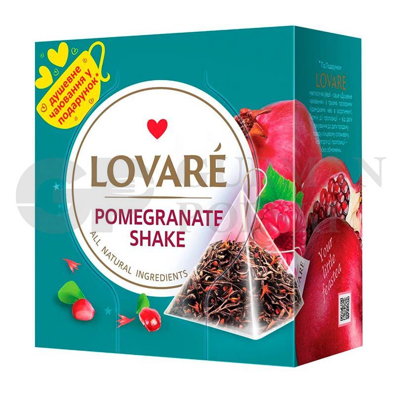 Te puro POMEGRANATE SHAKE en piramidas 2gx15bol LOVARE