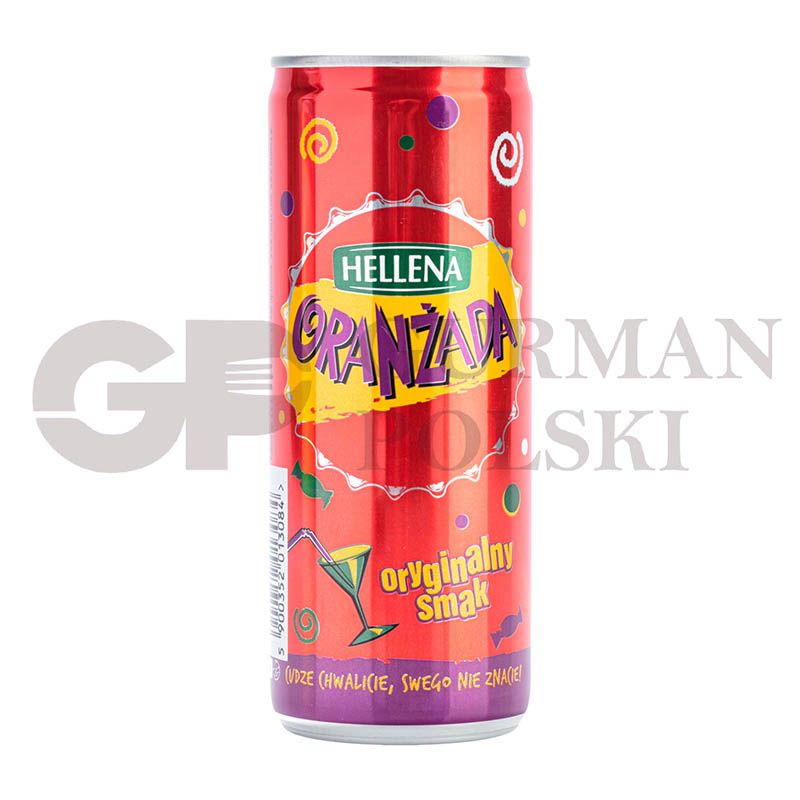 Refresco con gaz ORANZADA rojo 20% zumo 0.25L HELLENA