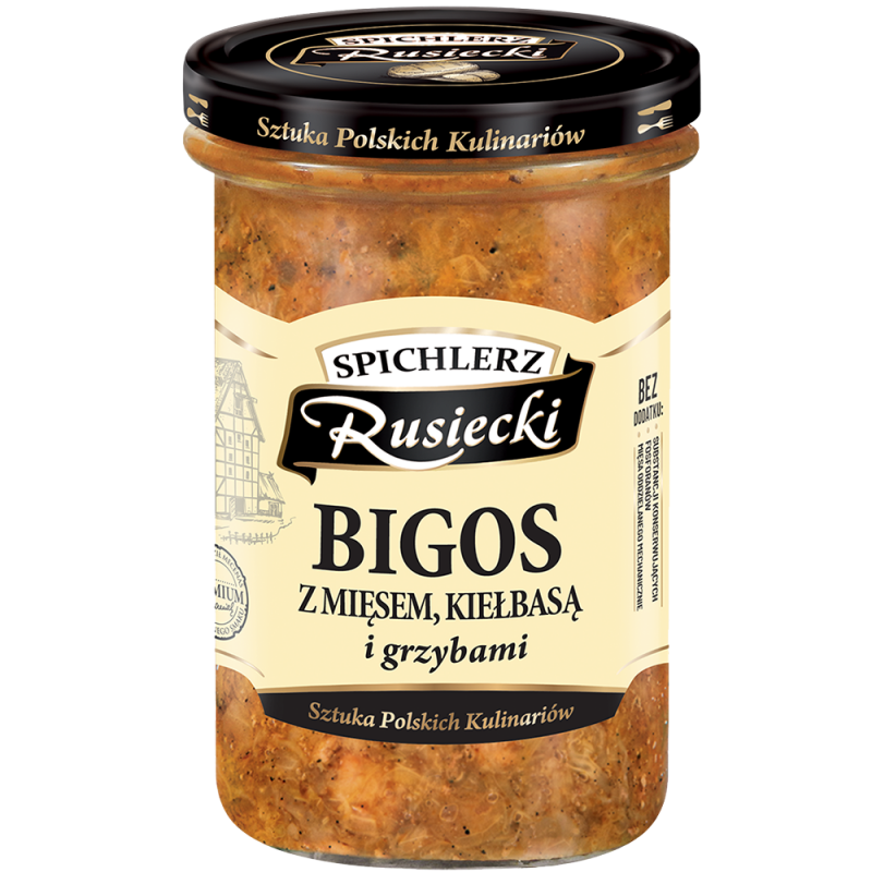 Estofado de cazador BIGOS con carne salchicha i setas 470g RUSIECKI