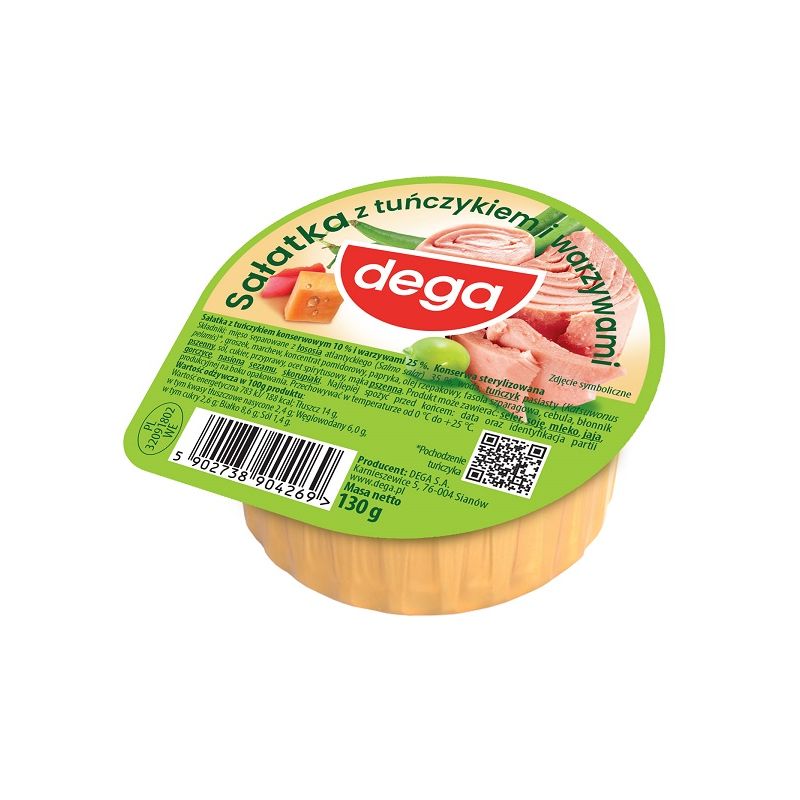 Ensalada de atun con verduras 130g DEGA