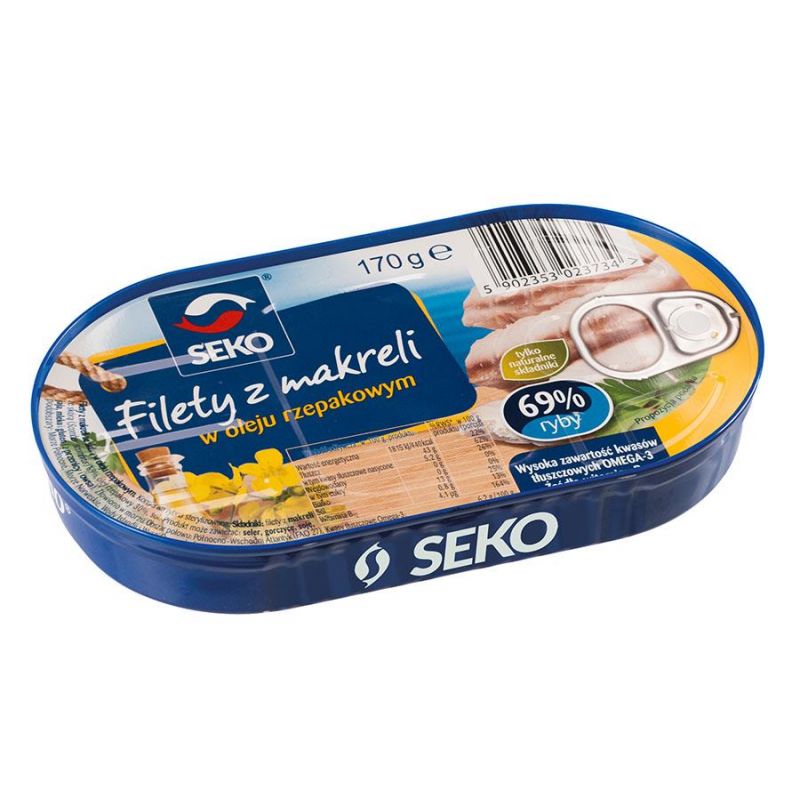 Conserva de filete de caballa en aceite 170g SEKO