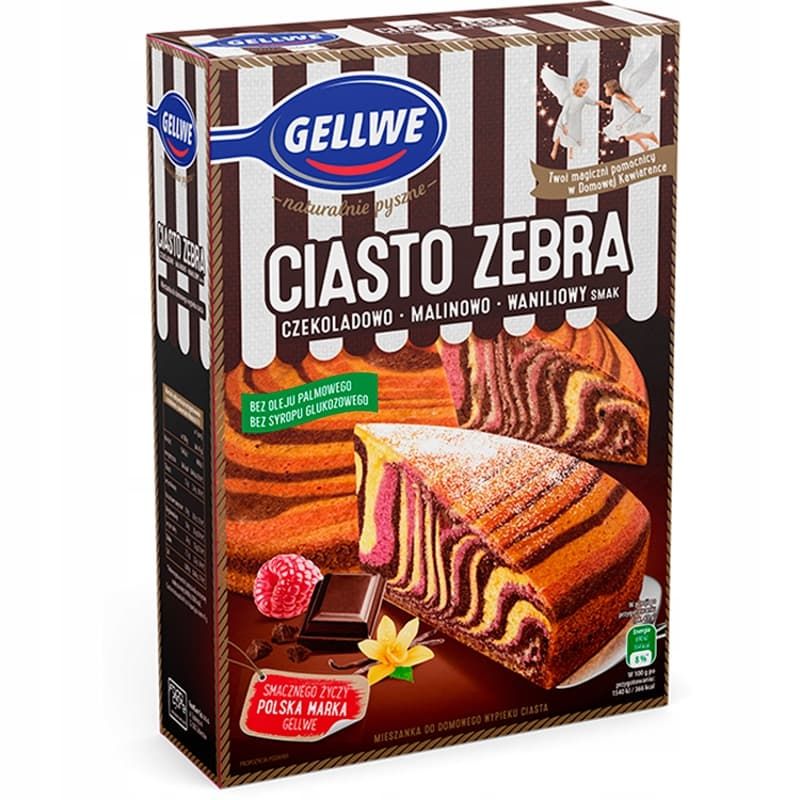 Tarta en polvo ZEBRA sabor de chocolate con frambuena 438g GELLWE