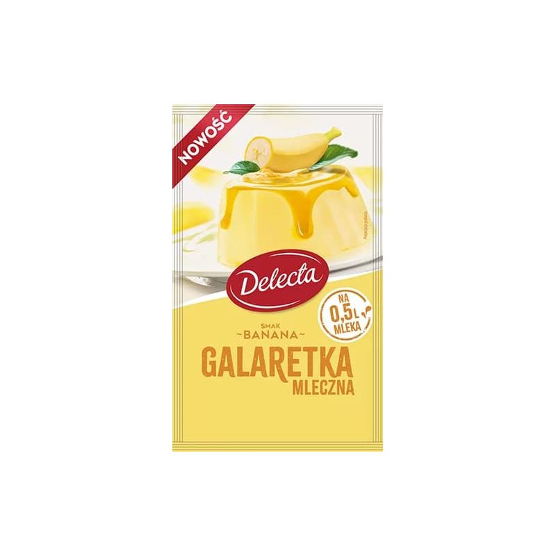 Galaretka mleczna smak banana 60g DELECTA