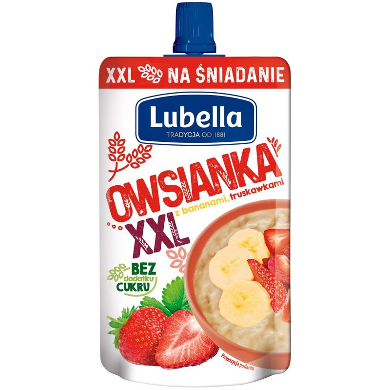 Owsianka truskawka banan XXL 170g LUBELLA