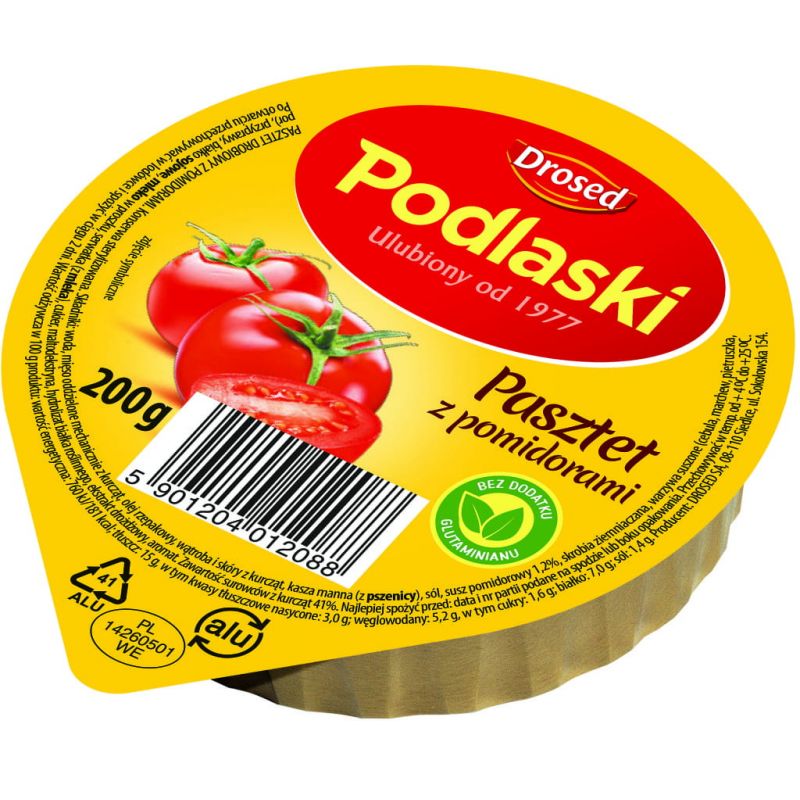 PODLASKI DROSED Pate de pollo con tomate 200 gr