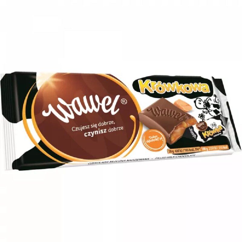 Chocolate de leche con caramelo 90g WAWEL