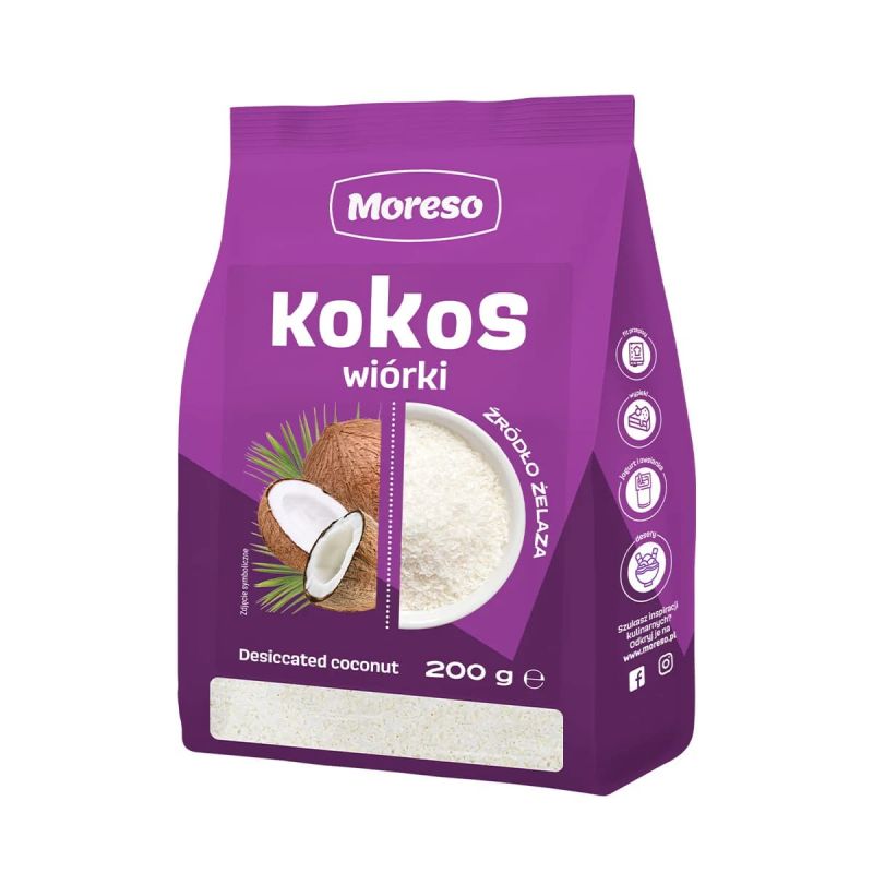 Wiorki kokosowe 200gr MORESO