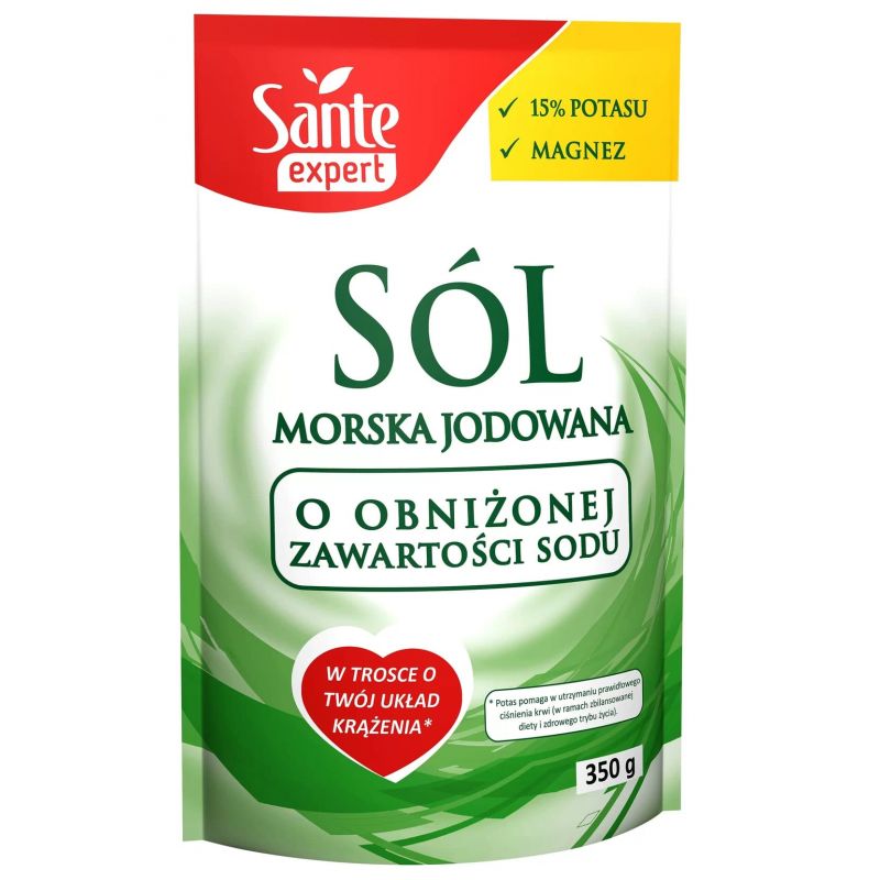 Sol niskosodowana magnez potas 350g SANTE