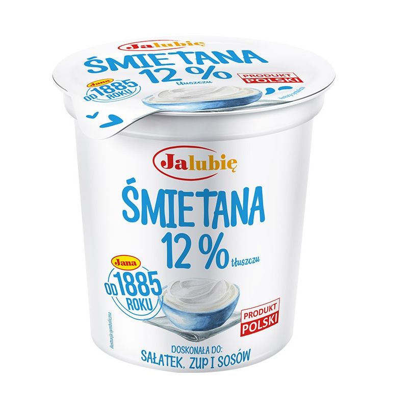 Smietana 12% kubek 380ml JANA