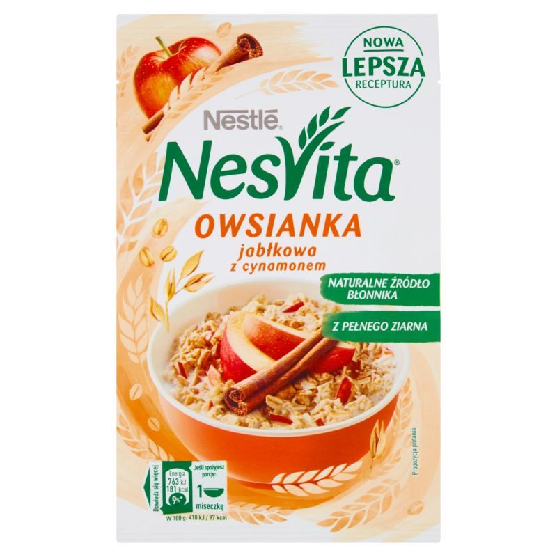 Copos de avena con manzana con canela 46g NESTLE