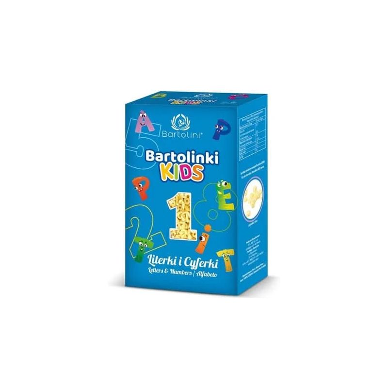 Makaron 2-jajeczny literki i cyferki 250g BARTOLINI