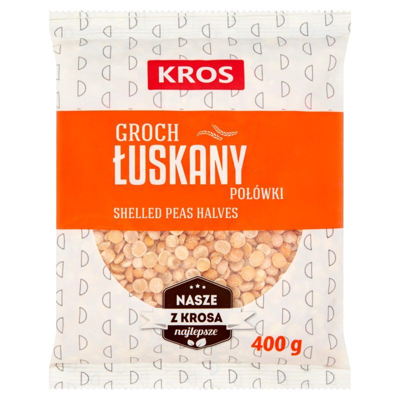 Groch luskany polowki 400g KROS