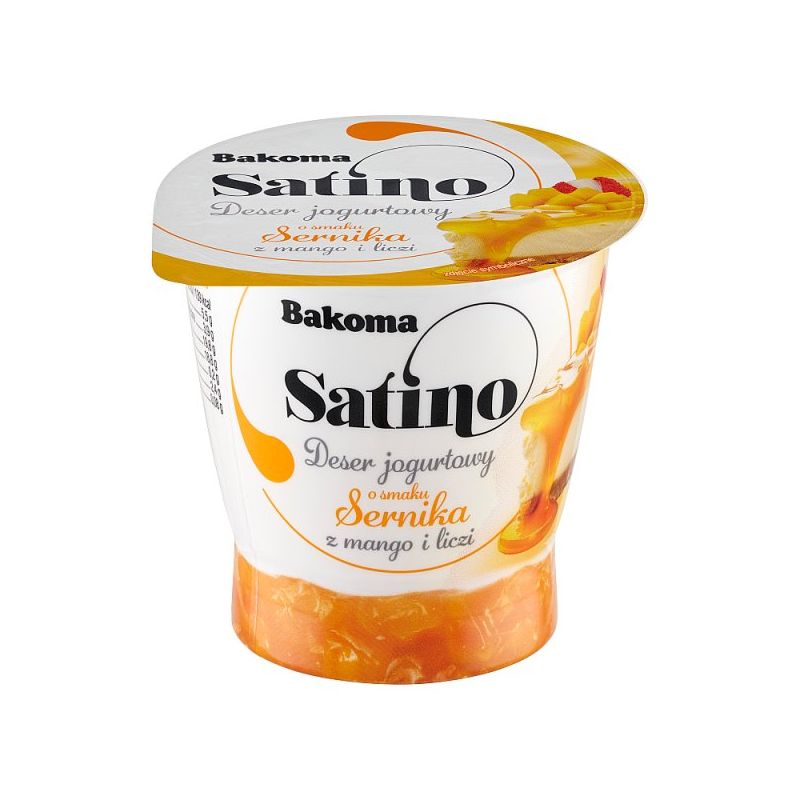 Postre SATINO SERNIIK con mango i lychee 145g BAKOMA