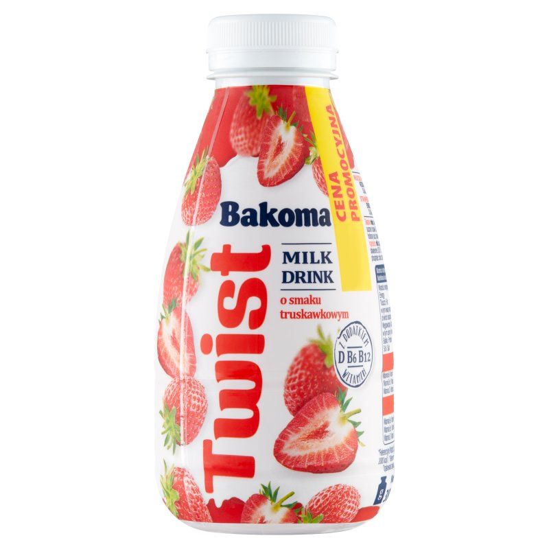 Batido TWIST SHAKE sabor de fresa 380g BAKOMA