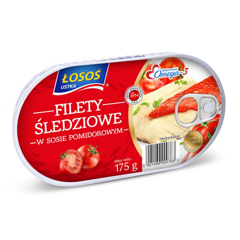 Filety sledziowe w sosie pomydorowym 175g LOSOS