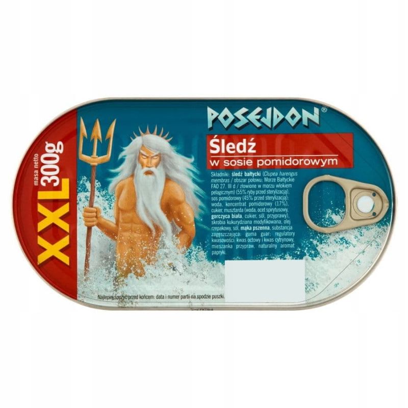 Sledz w sosie pomidorowym POSEJDON XXL 300g