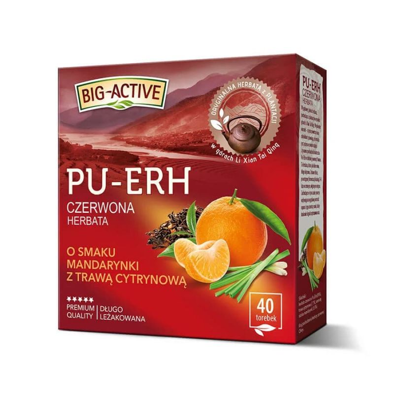 Te PU-ERH mandarina/hierba citrino 1.8g x40 BIG ACTIVE