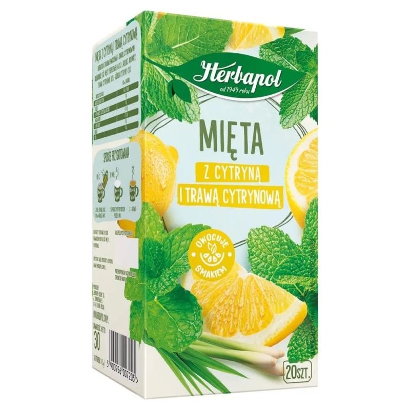 Mieta z cytryna i trawa cytrynowa 1.5g x20 HERBAPOL